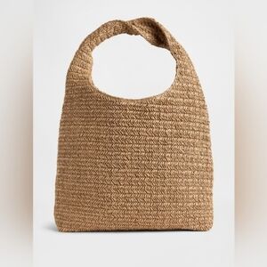 GAP Slouchy Straw Tote Bag Natural